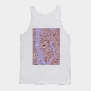 New York city Comic map Tank Top